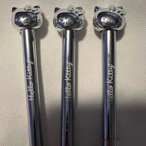 Limited Edition HTF 3 Metal “Hello Kitty” Makeup Brushes